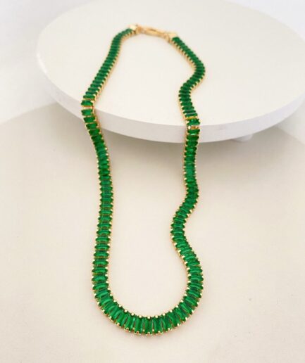Choker riviera verde 40 cm